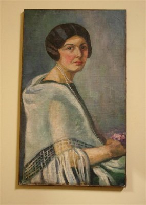 Olio su tela, ritratto donna